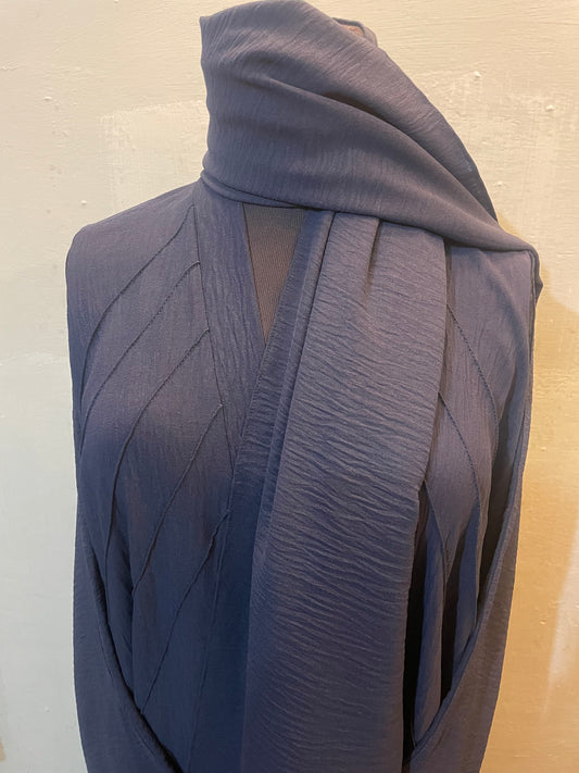 π² BLUE Pintuck CEY Fabric Abaya with Matching Scarf - D 08