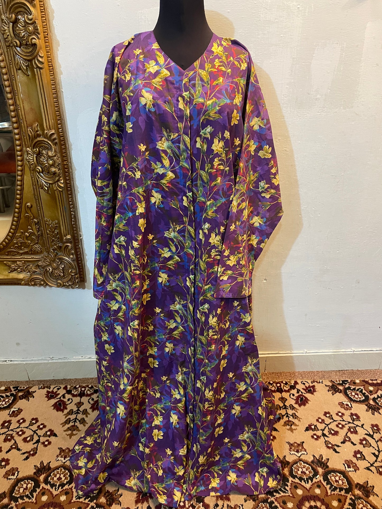 π The Peacock Blossom Lawn Abaya 061