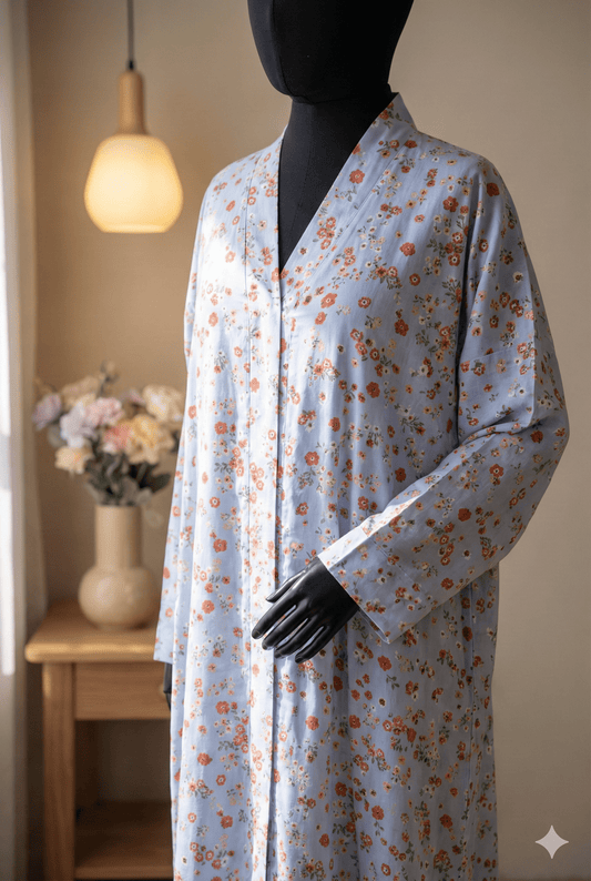 Indigo Iris Abaya