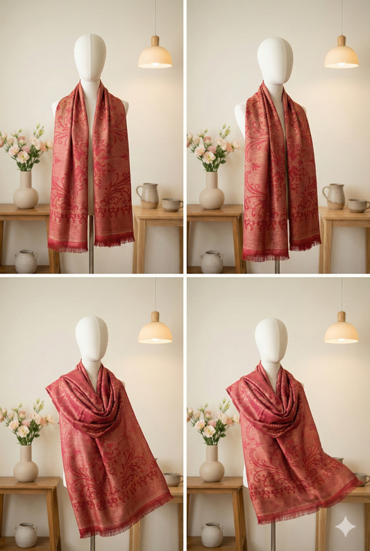 Pink China Silk Scraf