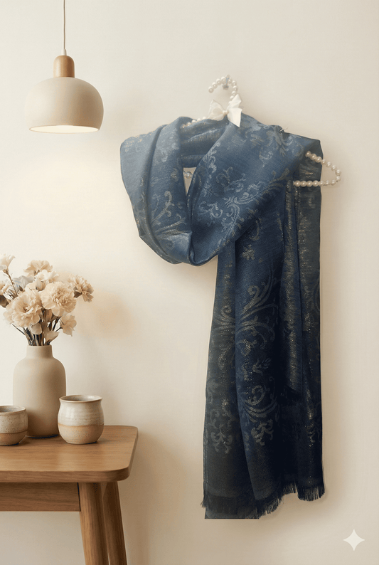 Blue China Silk Scraf