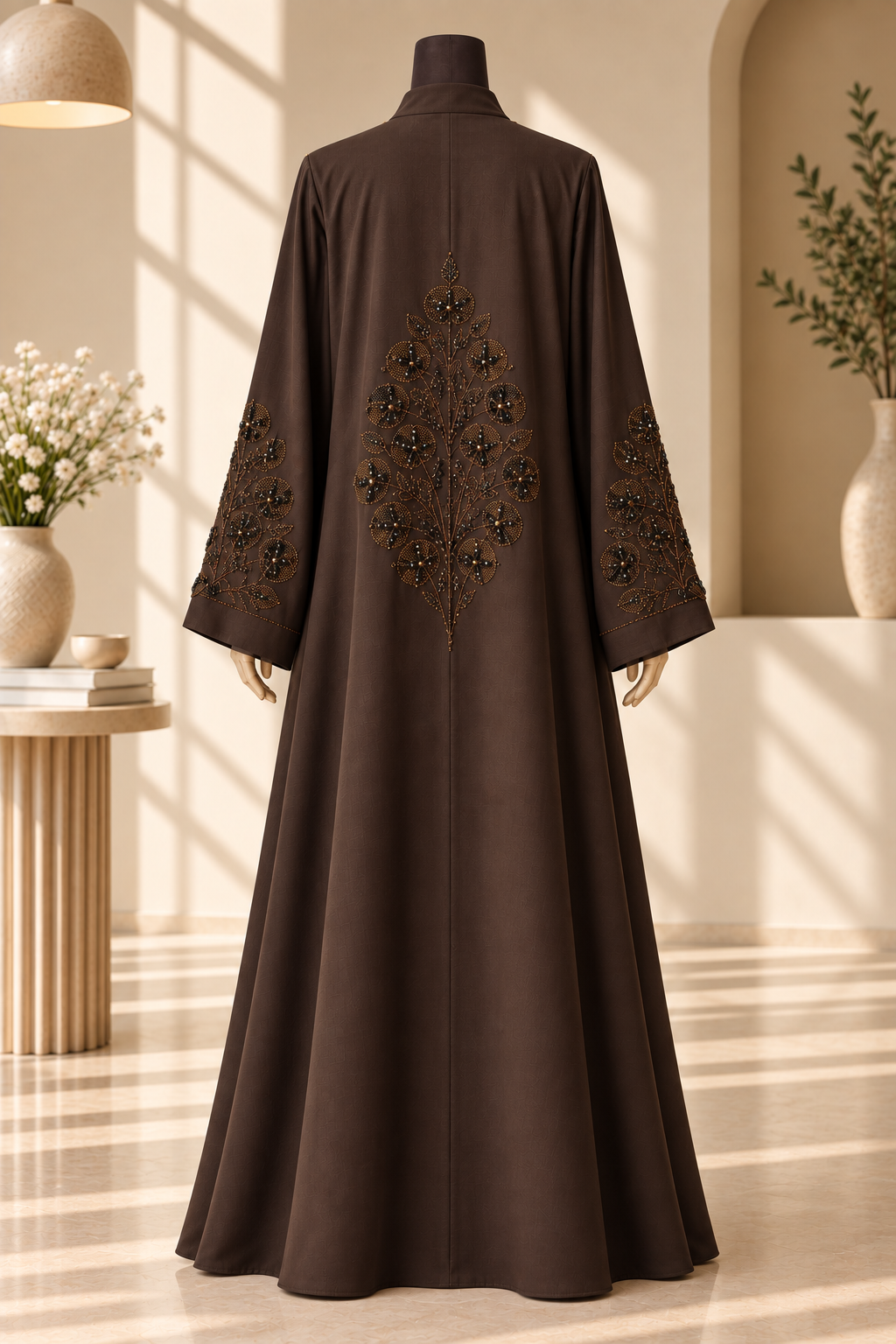Brown Zoom Embellished Abaya 83