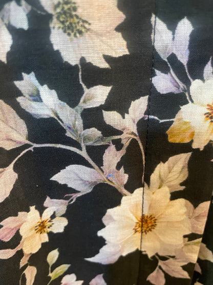 🦋 The Powder Sky Lawn Abaya | Dusty Blue & Pastel Floral Printed Abaya 051