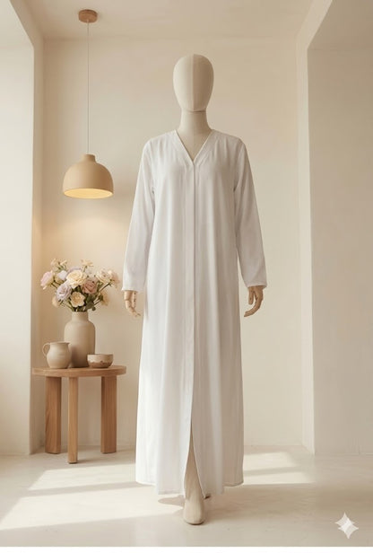 🌅 The Saffron Sky Lawn Abaya 064