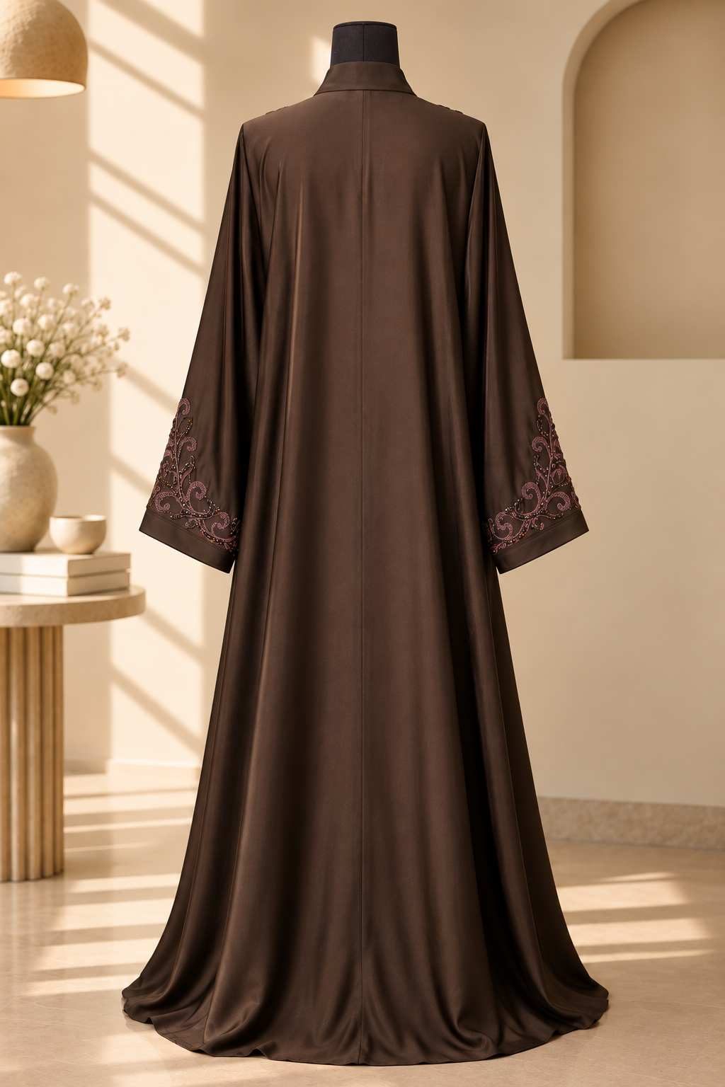 Dreamy Brown Hand Embellished Abaya 861