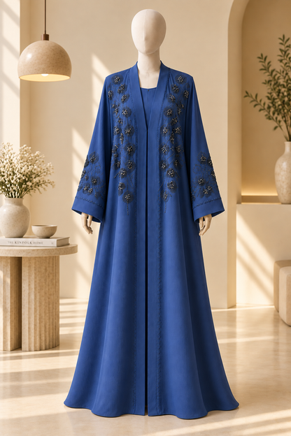 Rainbow blue Abaya 88