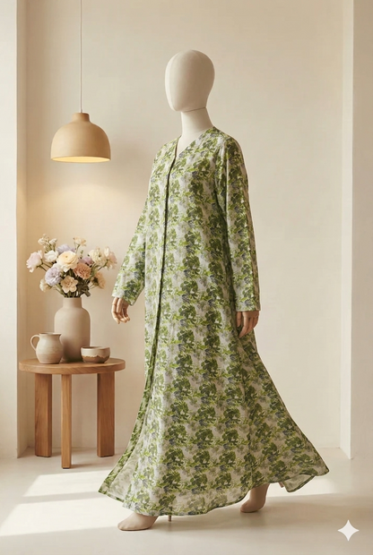 🦢 The Alabaster Serenity Lawn Abaya 060