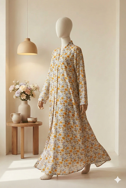 🍃 The Verdant Glade Lawn Abaya 062