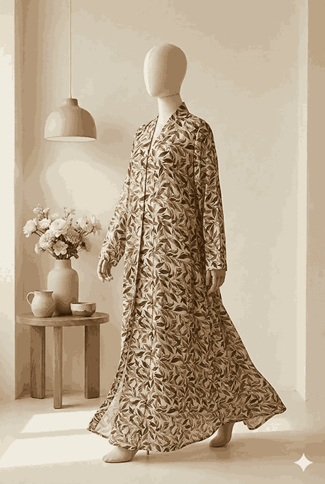 The Royal Amethyst Lawn Abaya 063