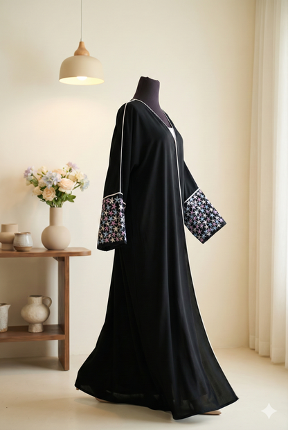 ✨ Starry Night Abaya – Elegant Evening &amp; Formal Modest Wear