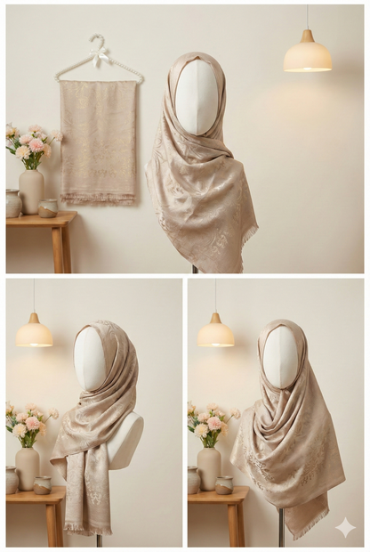 Golden China Silk Scraf