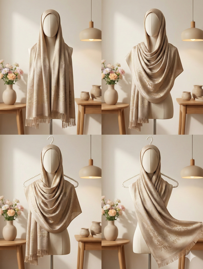 Golden China Silk Scraf