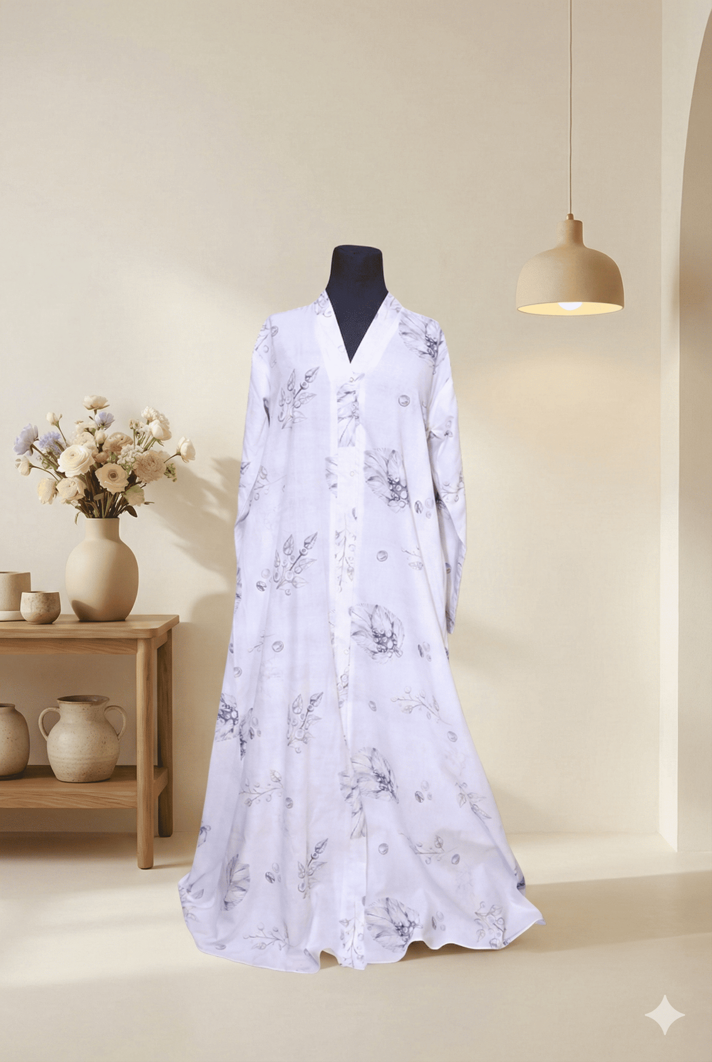 Petal Princess Kids Abaya | Bubblegum Pink Floral Linen Abaya for Girls