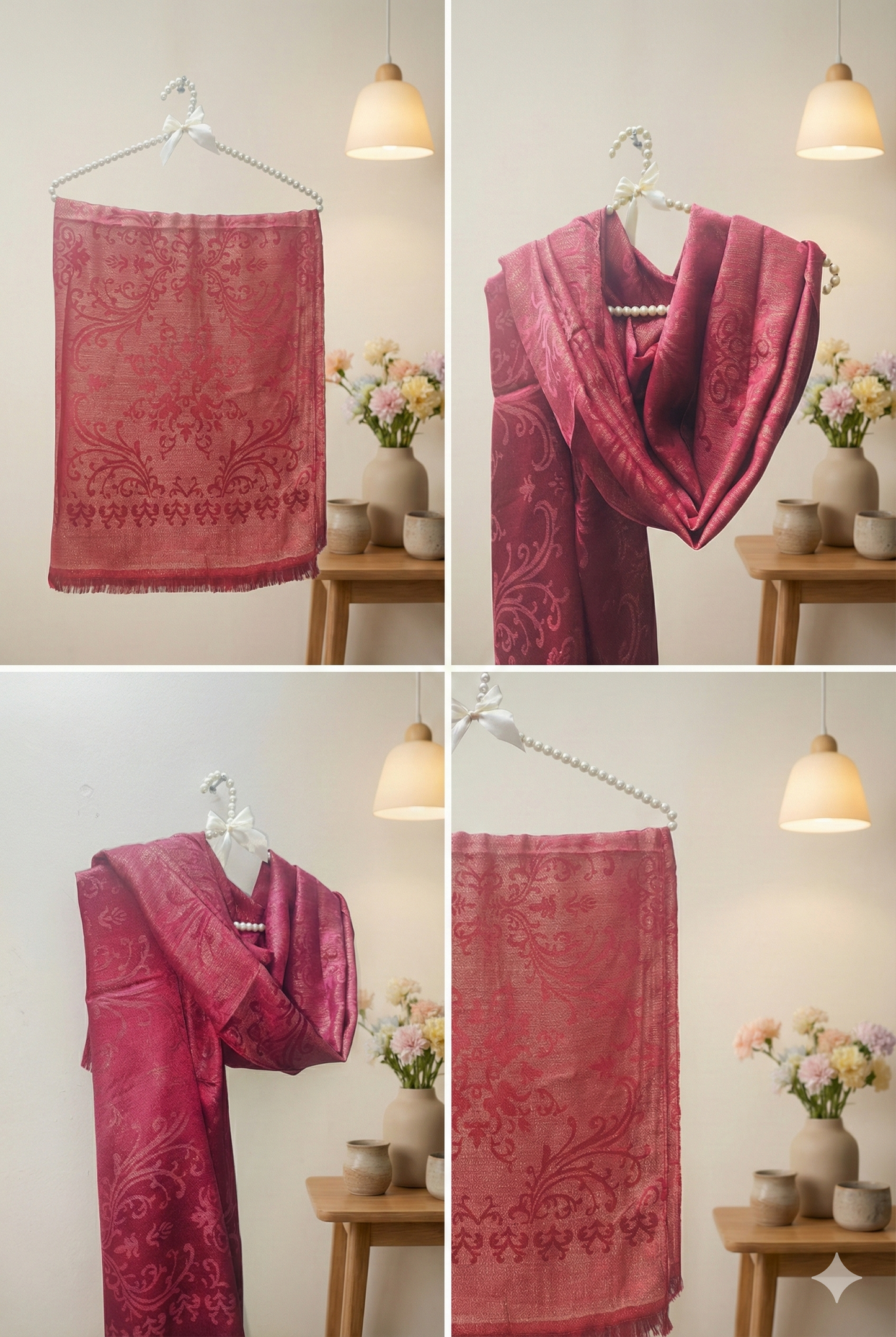 Pink China Silk Scraf