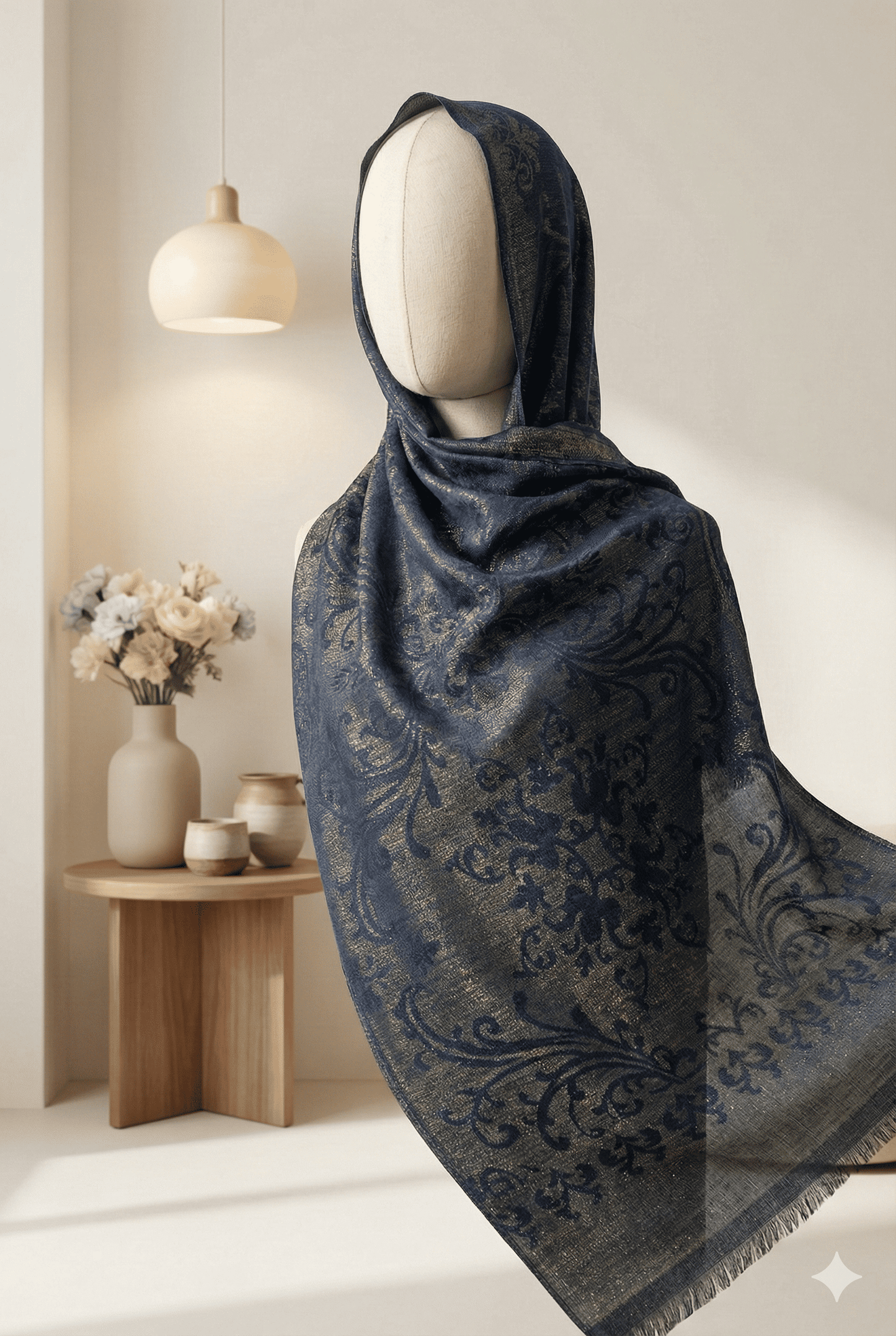 Blue China Silk Scraf