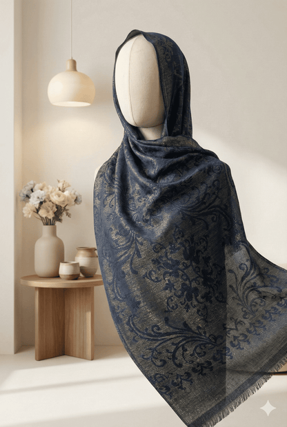 Blue China Silk Scraf