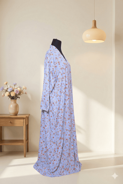 Indigo Iris Abaya