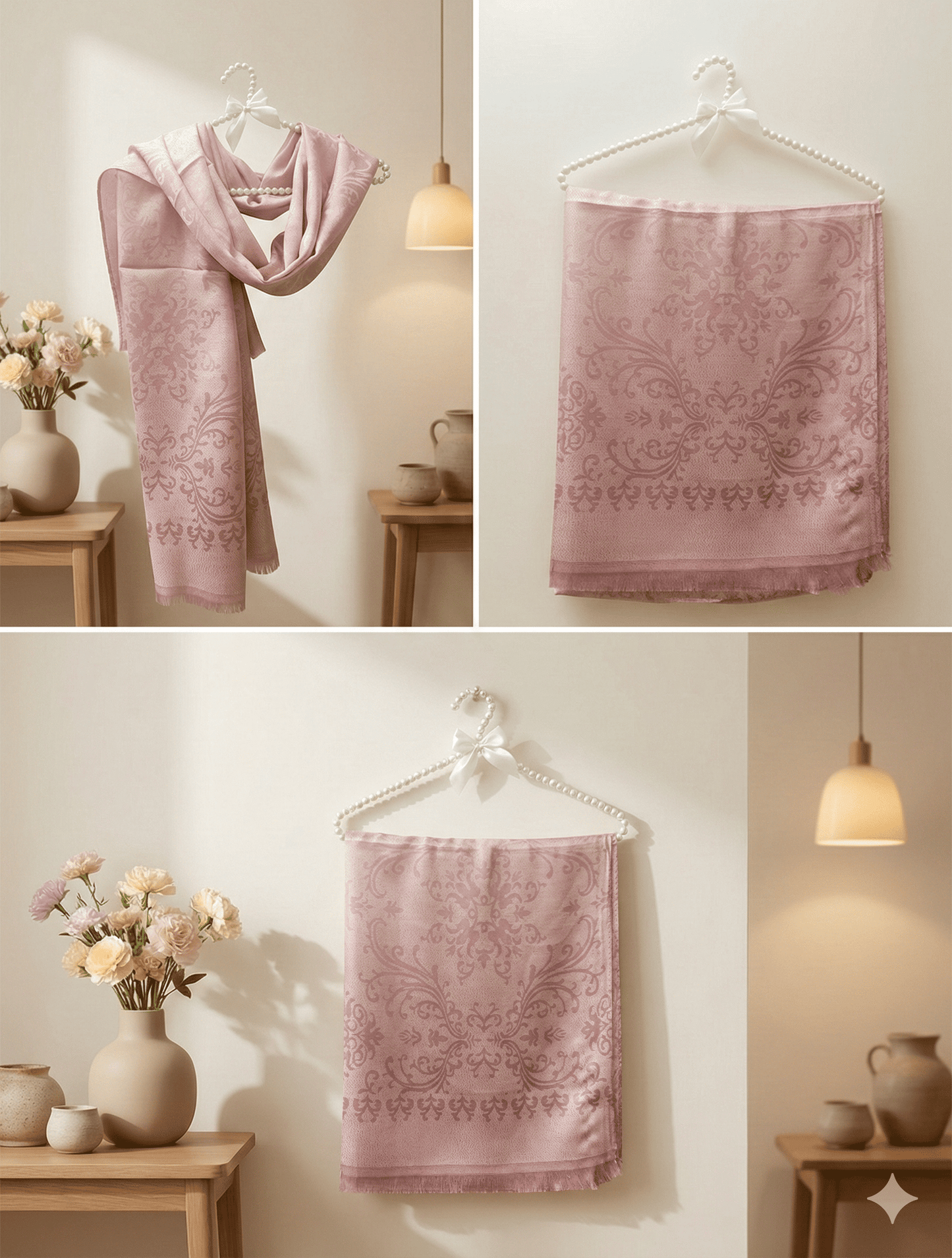 Baby Pink Silk Scarf | 100% Pure Mulberry China Silk | Soft & Luxurious