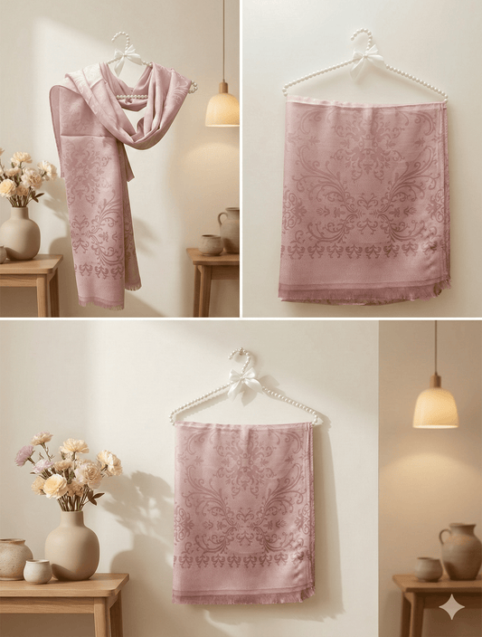 Baby Pink Silk Scarf | 100% Pure Mulberry China Silk | Soft & Luxurious