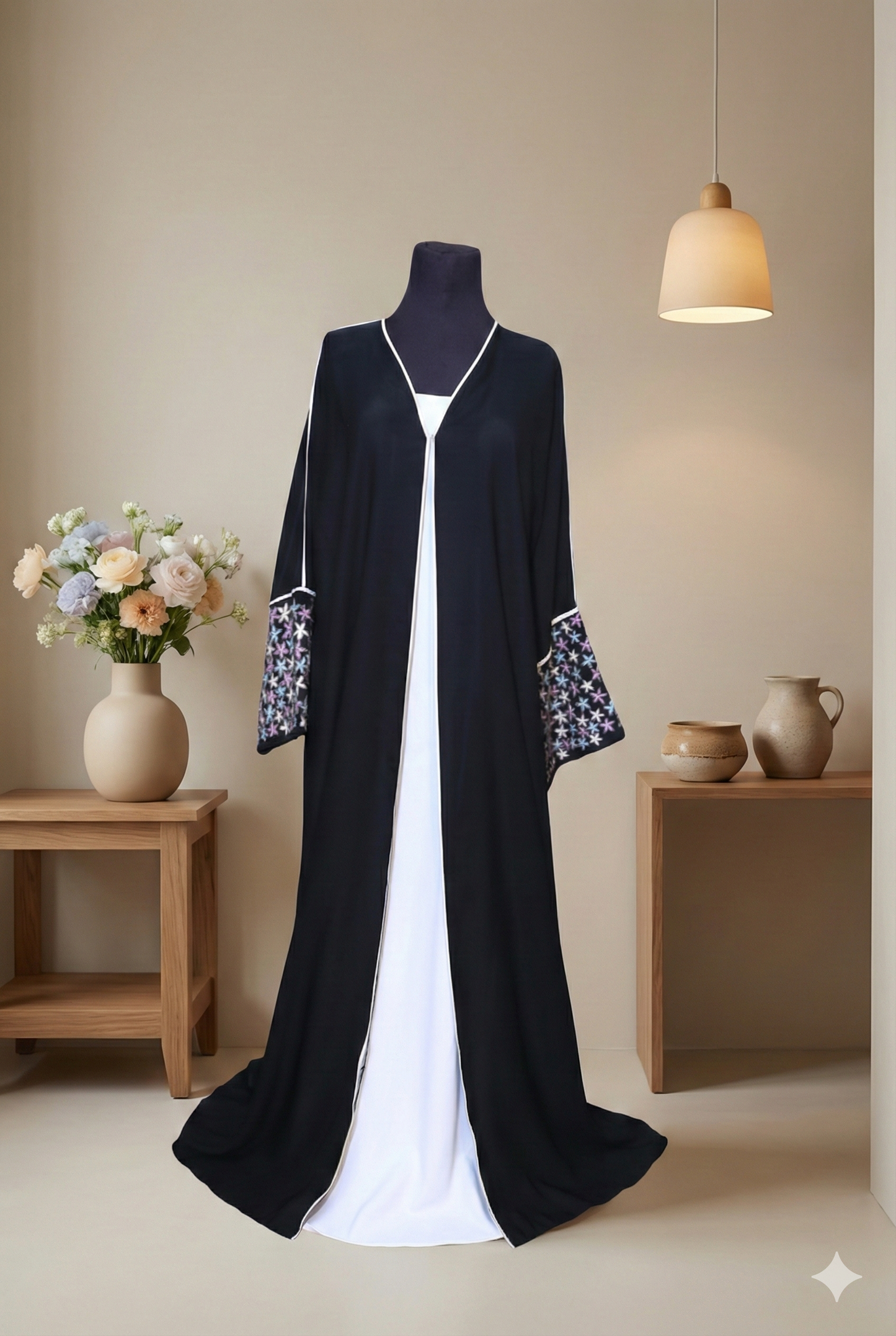 ✨ Starry Night Abaya – Elegant Evening &amp; Formal Modest Wear