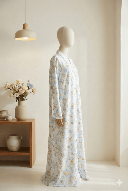 Tropical Sprout Lawn Abaya