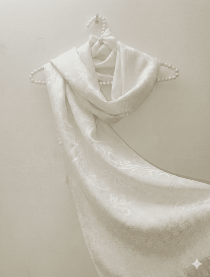 White China Silk Scarf
