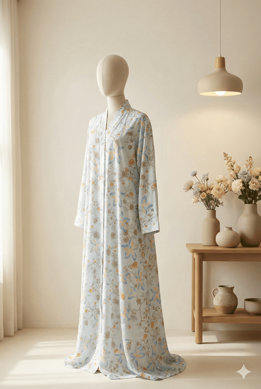 Tropical Sprout Lawn Abaya