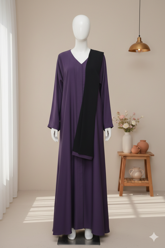 Maroon Abaya | Premium Nida Fabric
