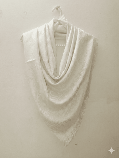 White China Silk Scarf