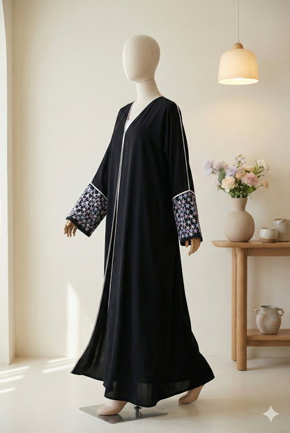 ✨ Starry Night Abaya – Elegant Evening &amp; Formal Modest Wear