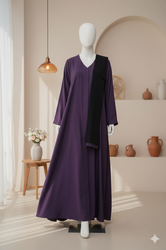 Maroon Abaya | Premium Nida Fabric