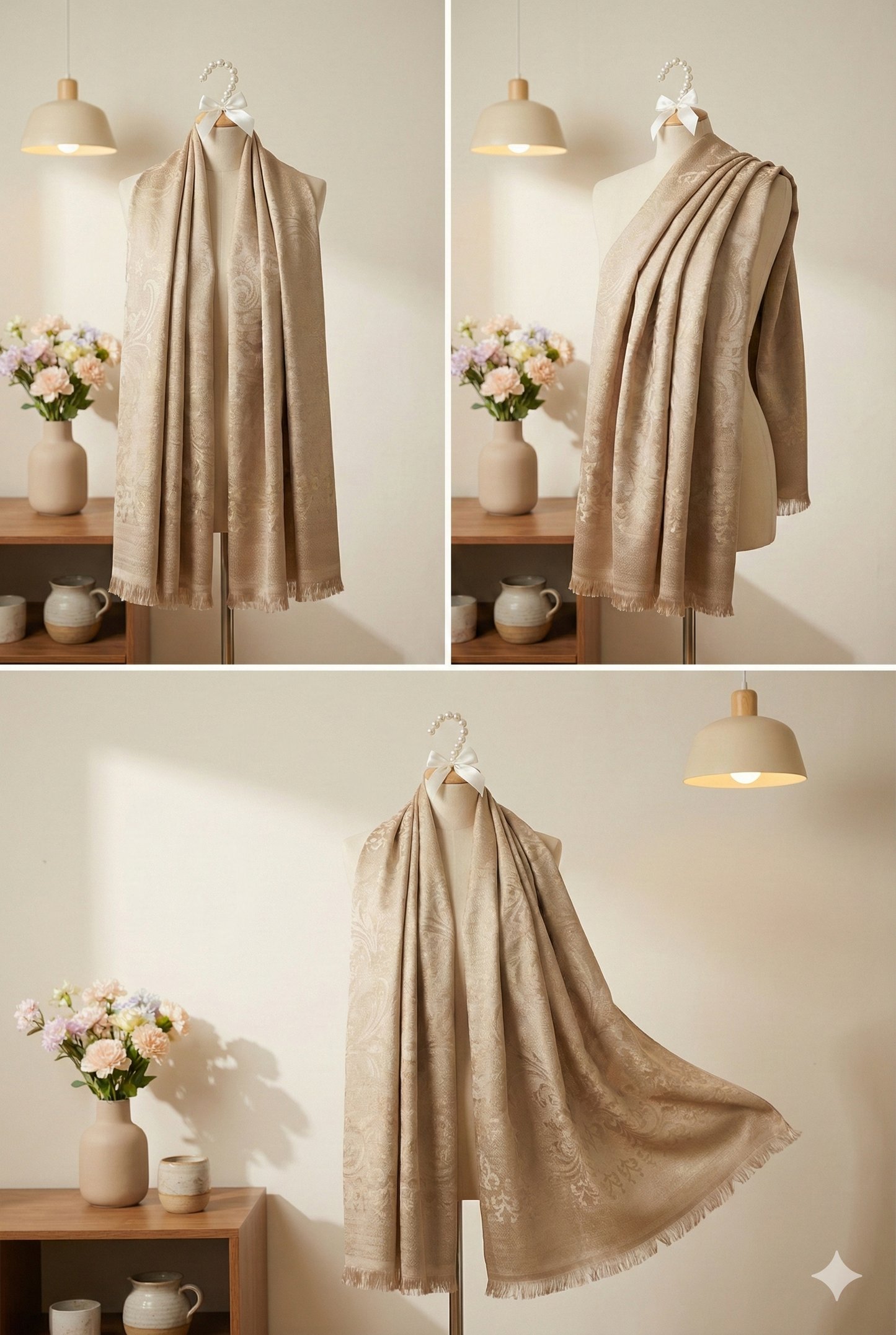 Golden China Silk Scraf