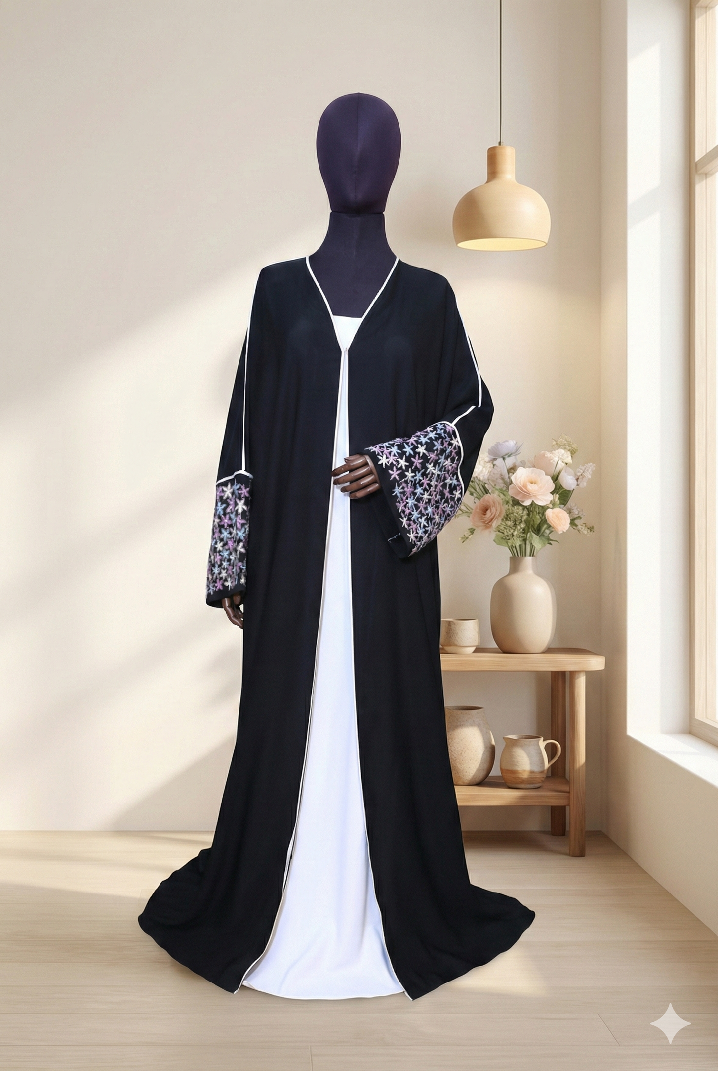 ✨ Starry Night Abaya – Elegant Evening &amp; Formal Modest Wear