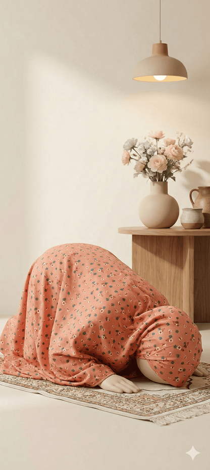 Marigold Prayer Shawl for Kids | Cotton Lawn Namaz Chadar (4–12 Years)