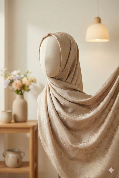 Golden China Silk Scraf