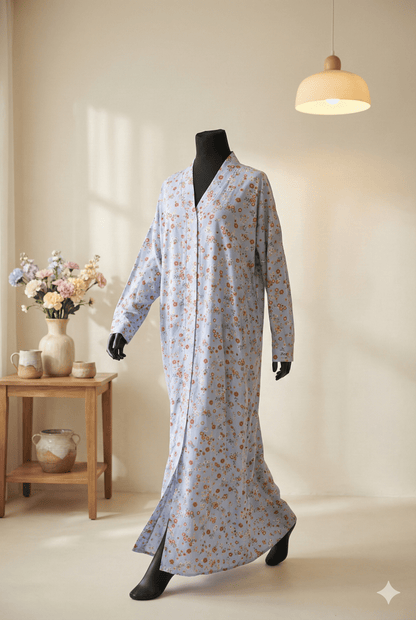 Indigo Iris Abaya