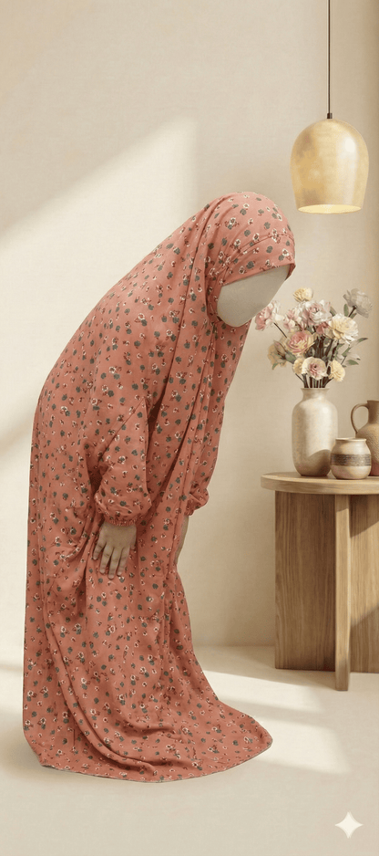 Marigold Prayer Shawl for Kids | Cotton Lawn Namaz Chadar (4–12 Years)