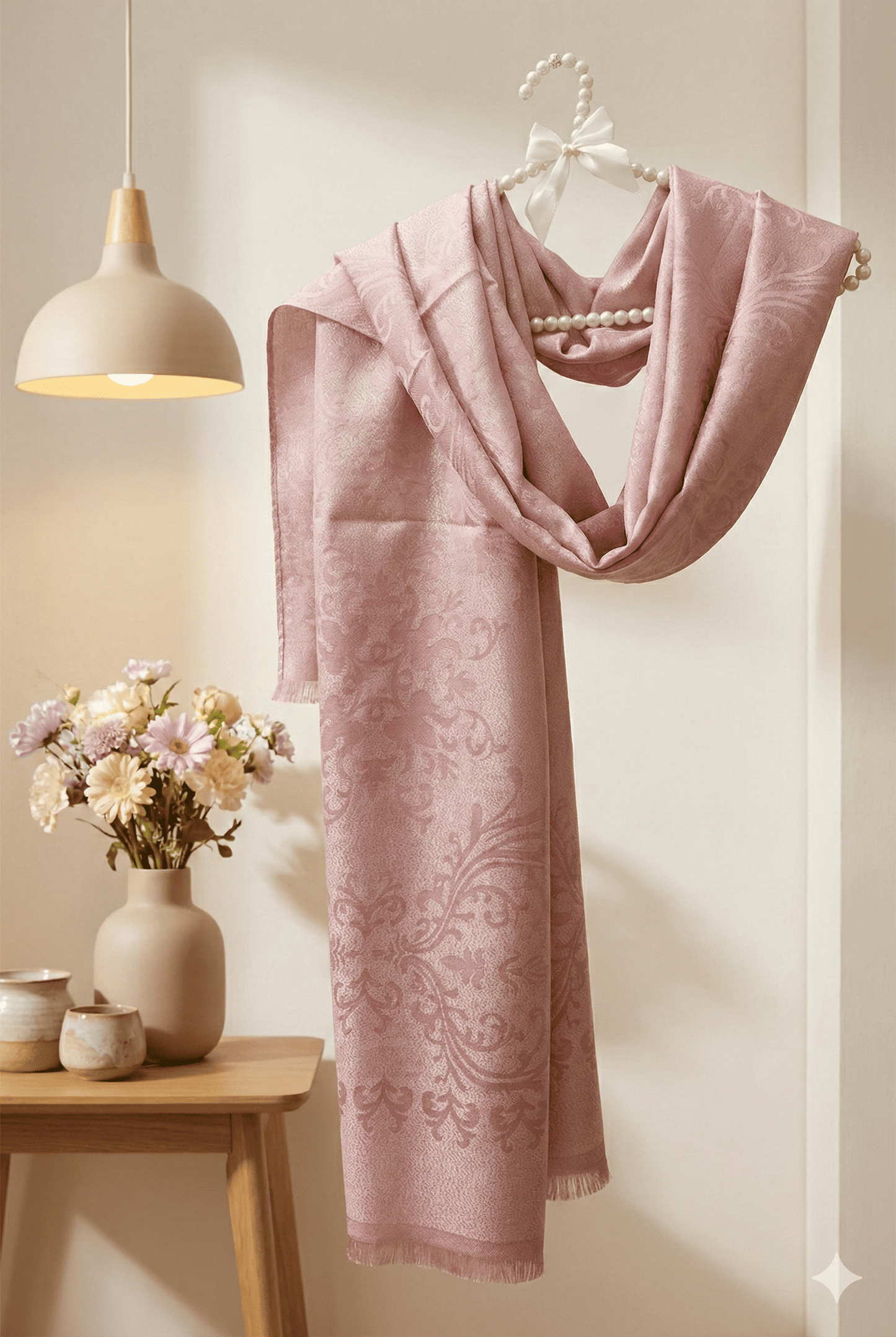 Baby Pink Silk Scarf | 100% Pure Mulberry China Silk | Soft & Luxurious