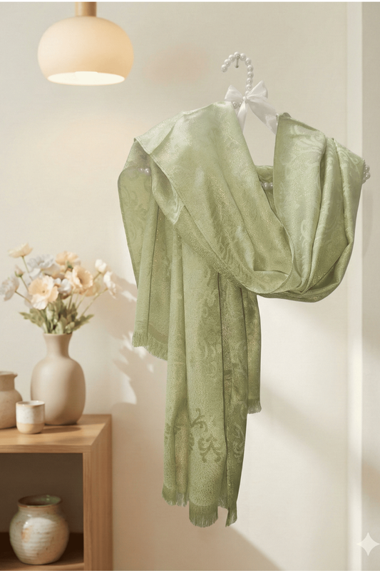 Green China Silk Scarf