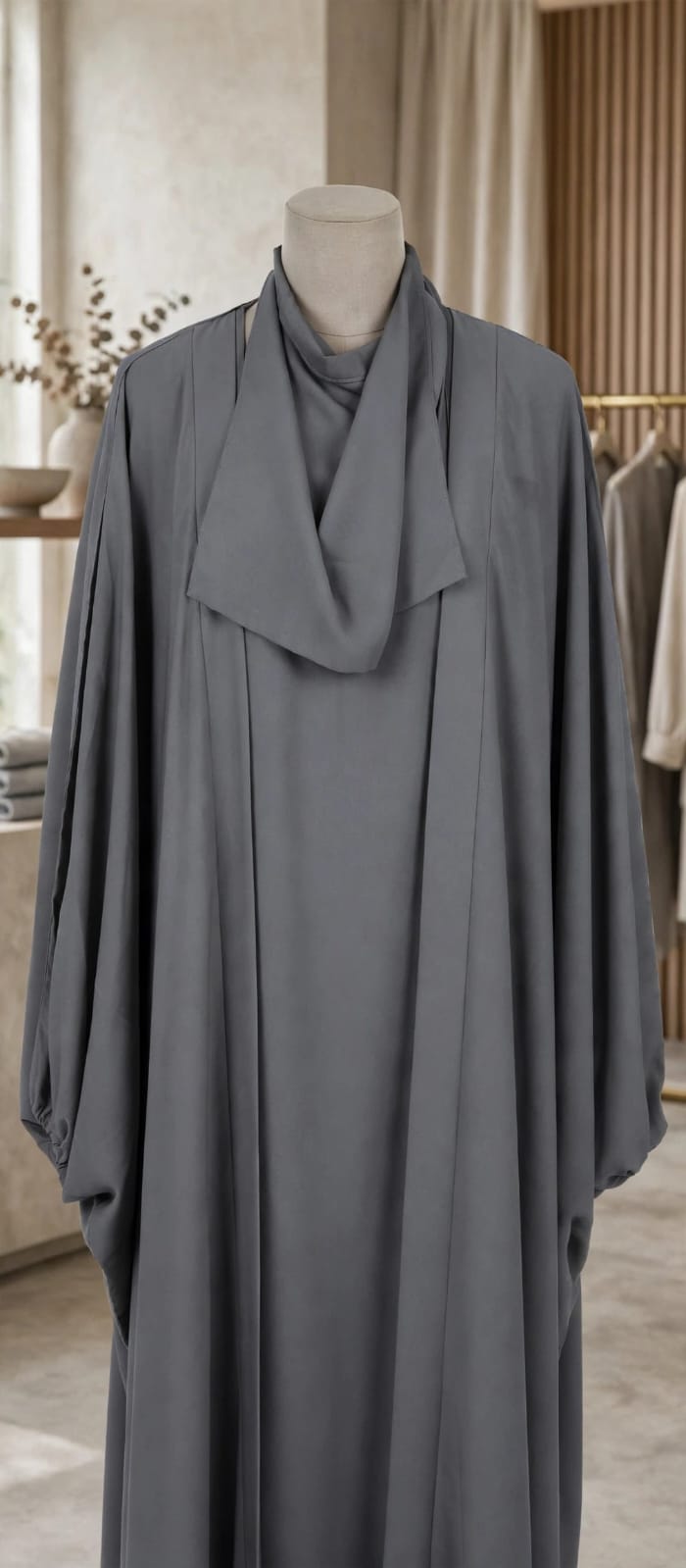 Elegance Draped Kaftan Abaya / Designer Modest Wear
