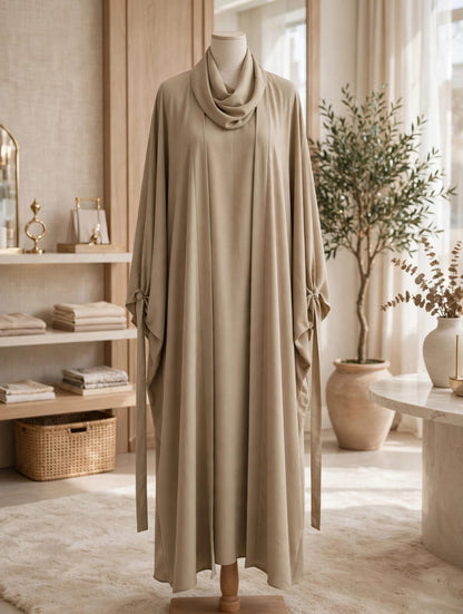 Elegance Draped Kaftan Abaya / Designer Modest Wear