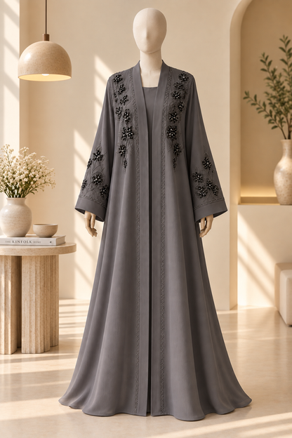 Brown Waves Abaya 87